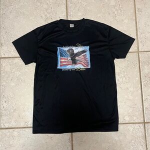 Vintage Land Of The Free Black, Short-Sleeve T-Shirt